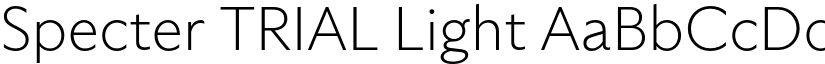 Specter TRIAL Light font