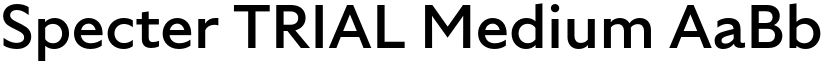 Specter TRIAL Medium font