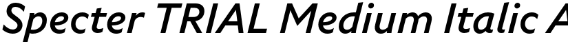 Specter TRIAL Medium Italic font