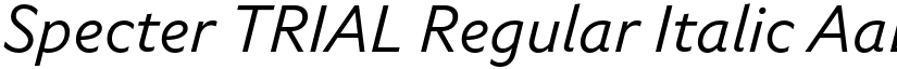 Specter TRIAL Regular Italic font