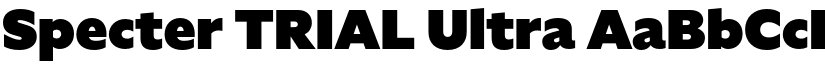 Specter TRIAL Ultra font