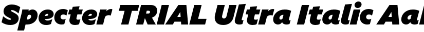 Specter TRIAL Ultra Italic font