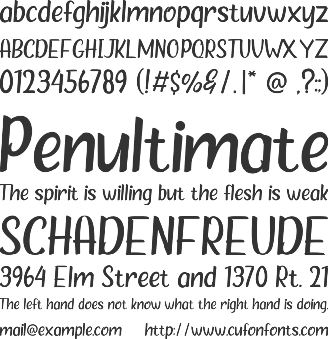 Freshty Milk font preview