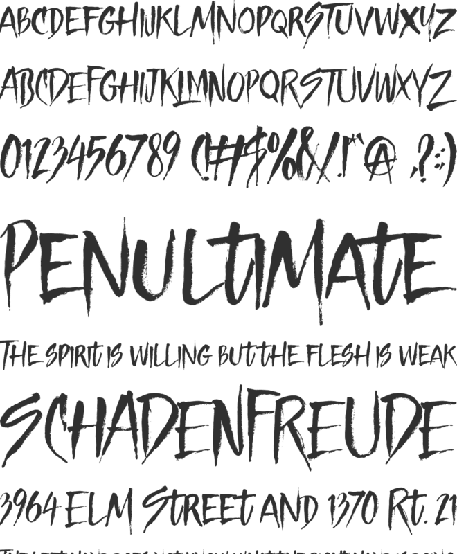 Bored to Death font preview