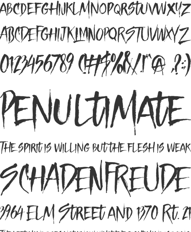 Bored to Death font preview