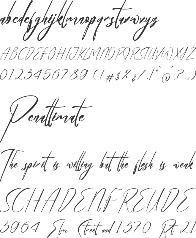 Rilmonthesa font preview