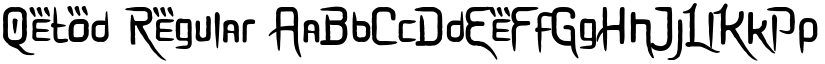 Qetod Regular font