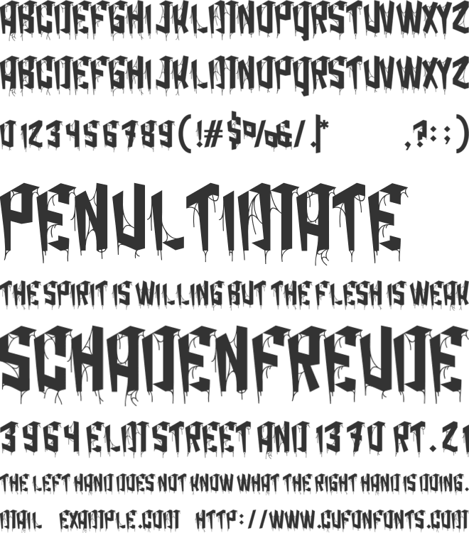 ACHERON font preview