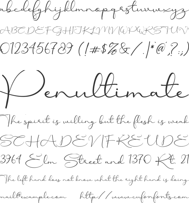 Thoughtful Pathways Free font preview