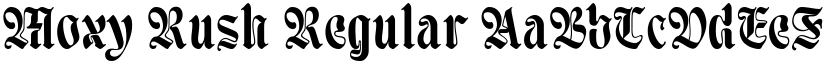 Moxy Rush Regular font