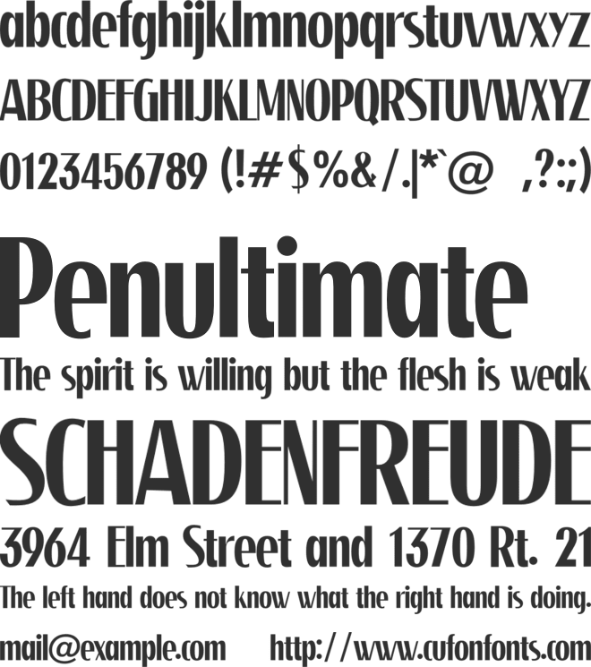 STOMPEDCOUNTY font preview