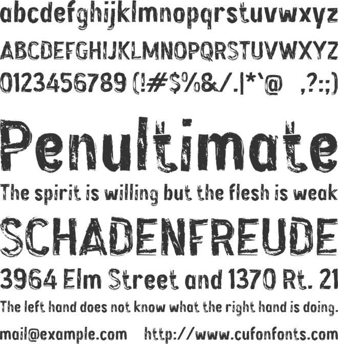 i Inspirough font preview