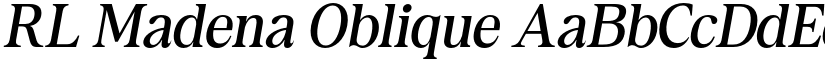 RL Madena Oblique font