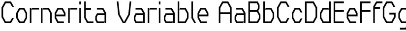 Cornerita Variable (Variable) font