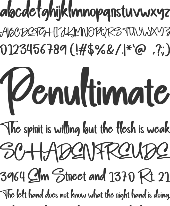 Fingerprint font preview