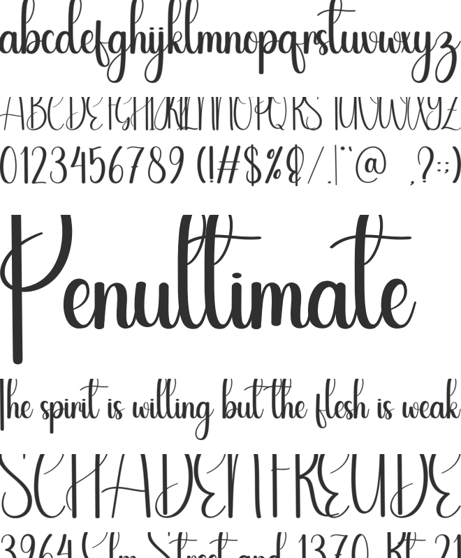 Herbs font preview