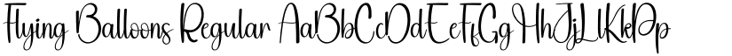 Flying Balloons Regular font