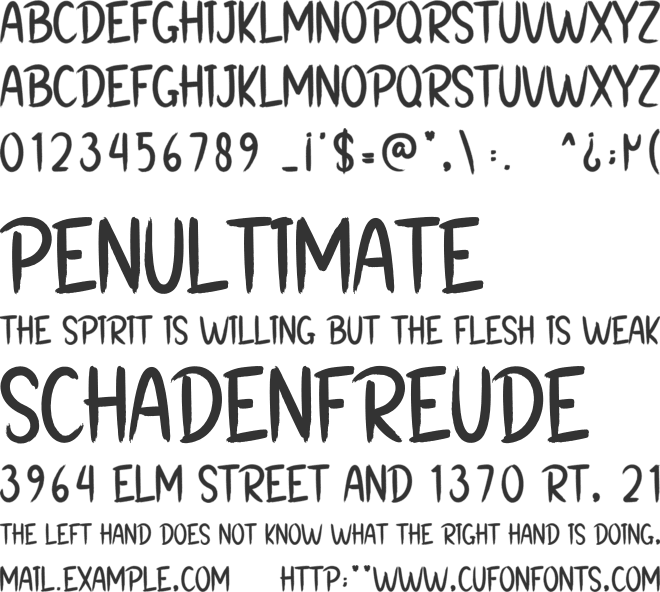 Black Night font preview