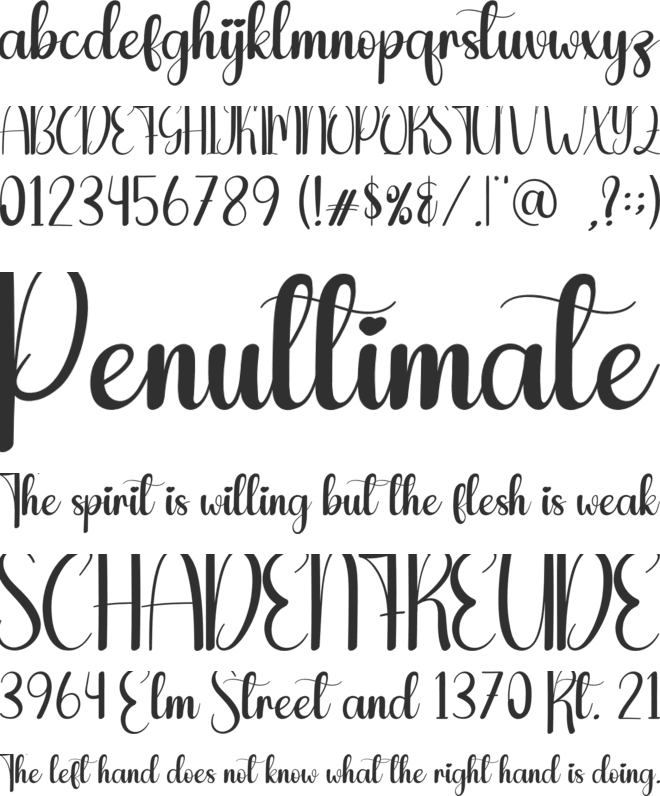 Vintage Valentine font preview