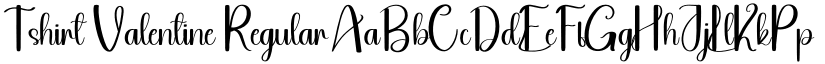 Tshirt Valentine Regular font