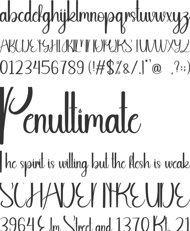 Butter Shine font preview