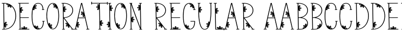 Decoration Regular font