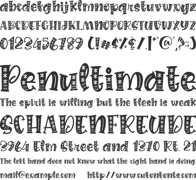 Quirkid B font preview