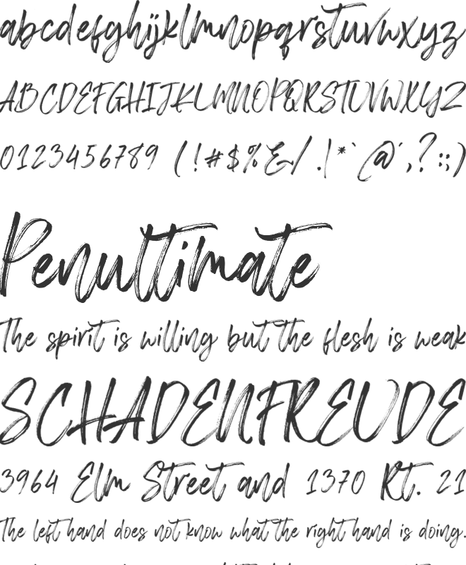 Chelistine font preview
