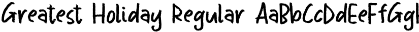 Greatest Holiday Regular font