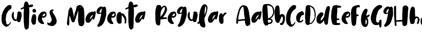 Cuties Magenta Regular font