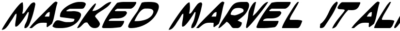 Masked Marvel Italic font