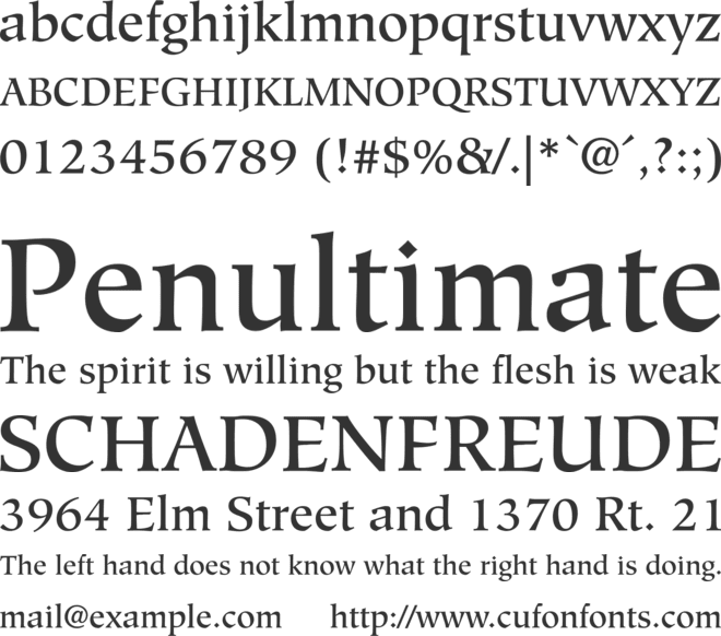 Hiroshige LT Medium font preview