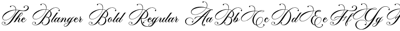 The Blanger Bold Regular font