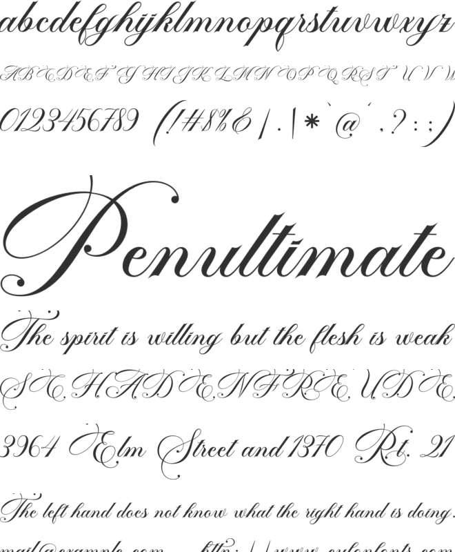 The Blanger font preview
