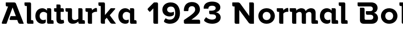 Alaturka 1923 Normal Bold font