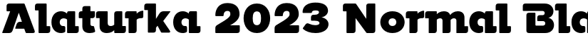 Alaturka 2023 Normal Black font