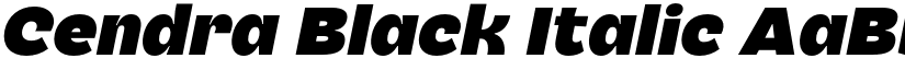 Cendra Black Italic font