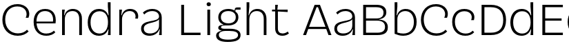 Cendra Light font