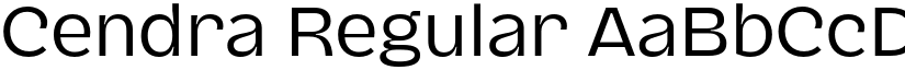 Cendra Regular font