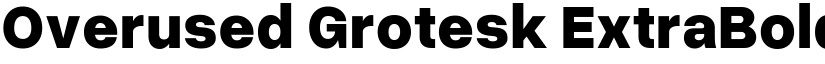 Overused Grotesk ExtraBold font
