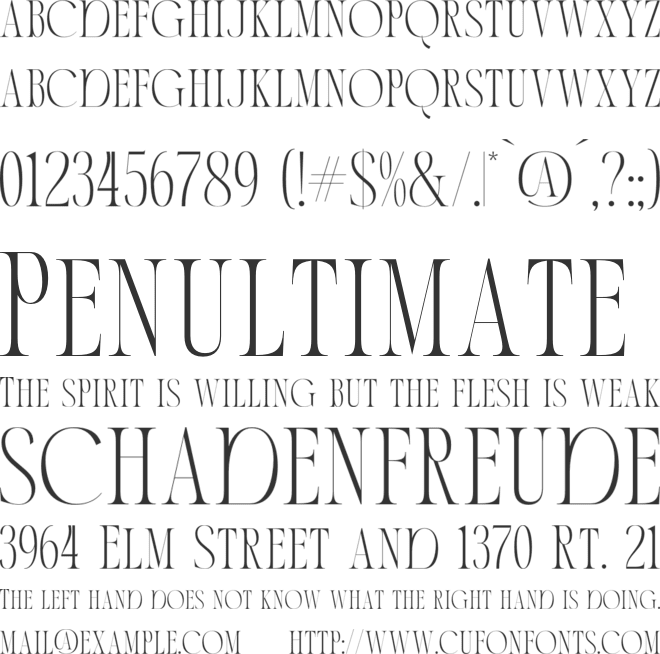 Ronachy font preview
