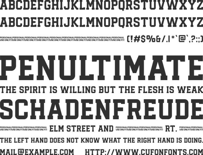 Sporting font preview
