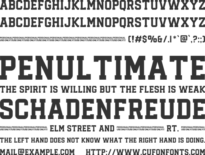 Sporting font preview