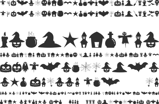 Black Wizard Symbols font preview
