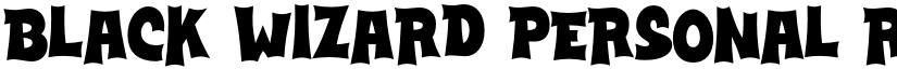 Black Wizard PERSONAL Regular font