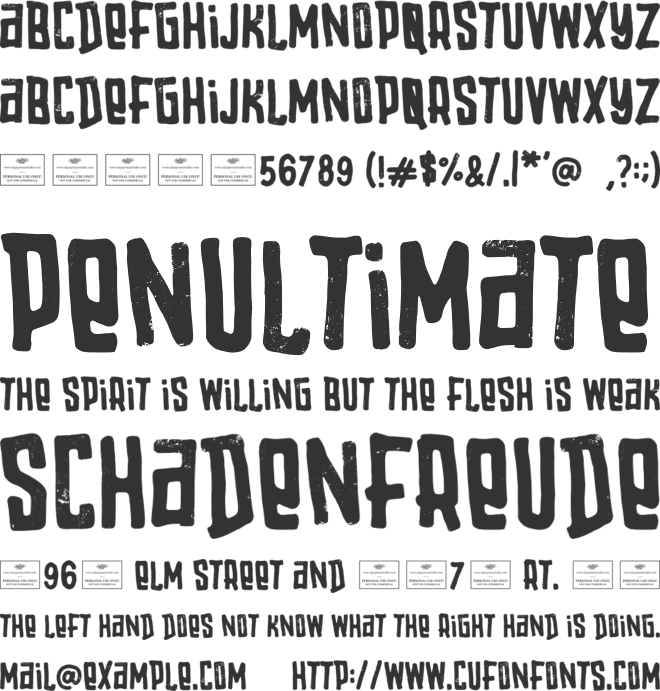 Graveyard Guardian font preview