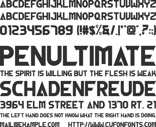 Afogand font preview