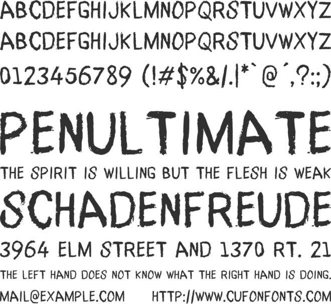 Correction Brush font preview