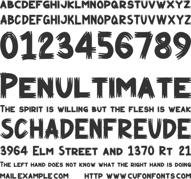 Woods Pirates font preview