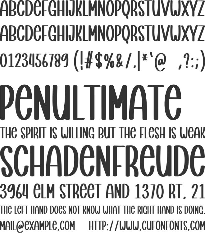 Staywork font preview